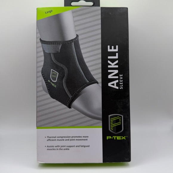 P-TEX Other - P-TEX Ankle Sleeve‎ Large Black Thermal Compression Support P-TEXA100